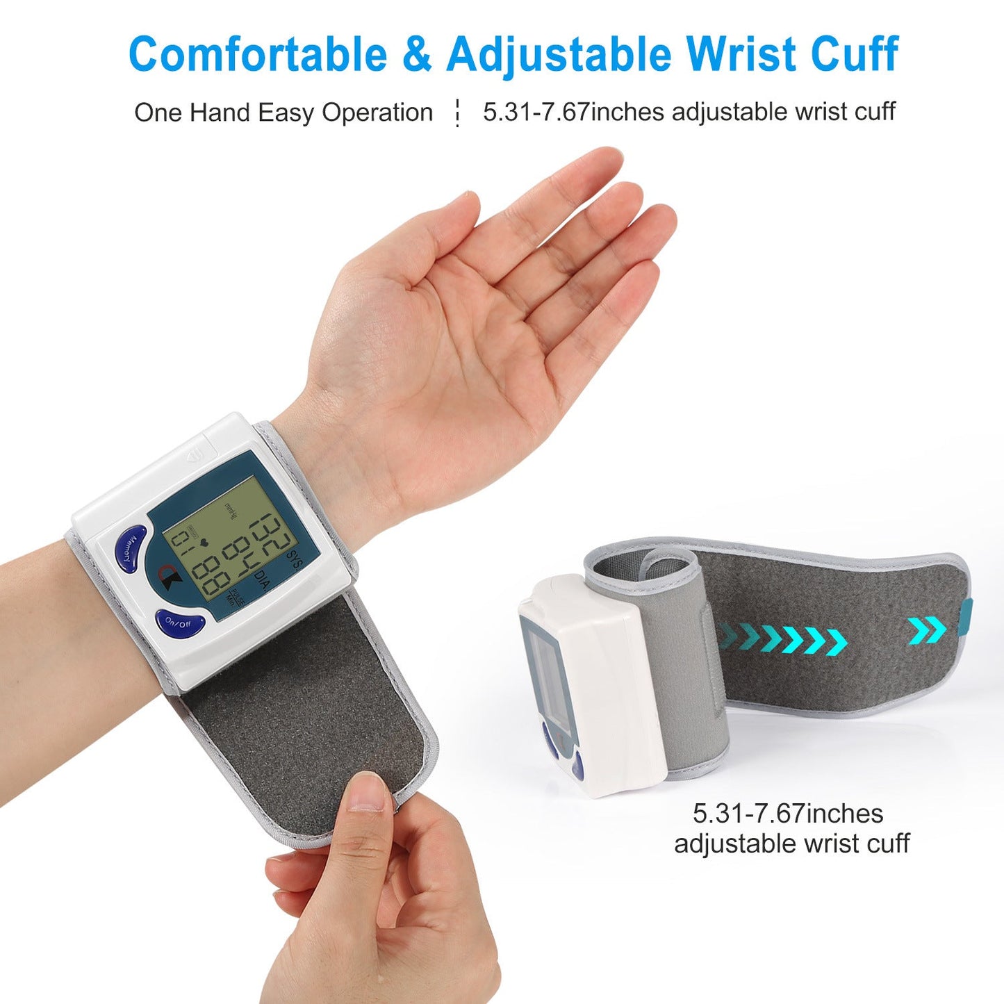 Blood Pressure Monitor Wrist Digital High Blood Pressure Cuff